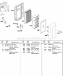 Air Cleaner Diagram and Parts List for 187432-0110-E1  Briggs and Stratton Engine